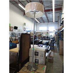 Contemporary floor lamp with drum shade