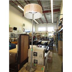 Contemporary floor lamp with drum shade