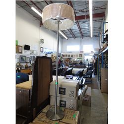 Contemporary floor lamp with drum shade