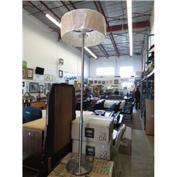 Contemporary floor lamp with drum shade