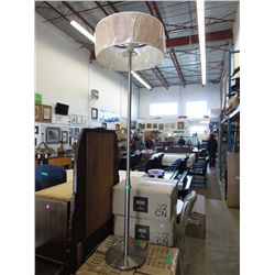 Contemporary floor lamp with drum shade