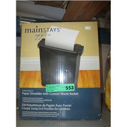Mainstays 6 sheet/strip cut paper shredder