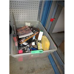 Tote containing tools