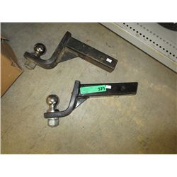 Two trailer hitches