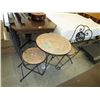 Image 1 : Small cafe style patio table and 2 chairs