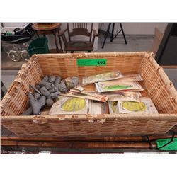Vintage fishing lures and weights