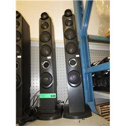 Pair of Singing Machine tower speakers