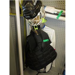 4 pieces of hockey equipment