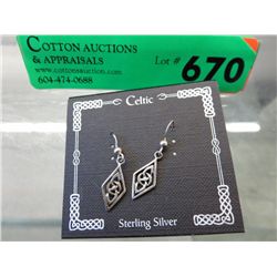 Sterling silver French hook earrings