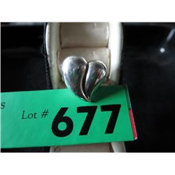 Sterling silver heart shaped ring