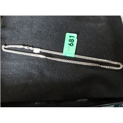 Sterling silver chain, lobster claw, 20"