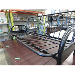Black metal futon frame