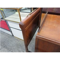 Vintage waterfall veneer double bed