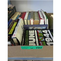 Box of hardcover books