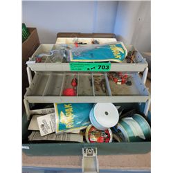 2 tackle boxes containing tackle