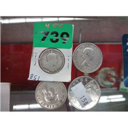 Four Canadian coins