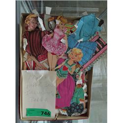 Box of paper dolls from 1960's