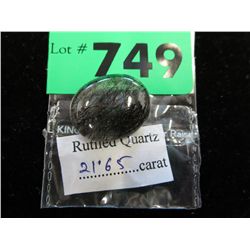 Rutiled quartz cabochon 21 carats