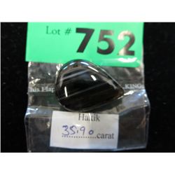 Hakik flat backed tear drop, 35.90 carats