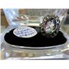Image 1 : Vintage German Sterling  rainbow crystal ring