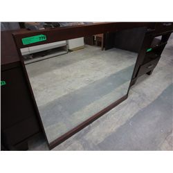 Wood frame mirror
