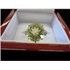 Image 1 : Round cut lemon topaz & diamond ring