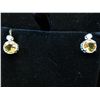 Image 1 : Diamond & citrine gemstone earrings.