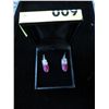 Image 2 : Sterling silver genuine ruby earrings