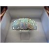 Image 1 : Australian fire opal 5 stone ring set in silver