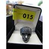 Image 2 : Man's stainless steel tattoo skull ring