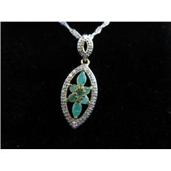 Diamond & emerald necklace