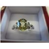Image 1 : Lemon topaz ring set with 6 diamonds