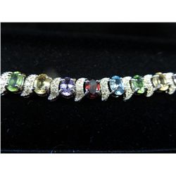 13. carat multi-gemstone tennis bracelet