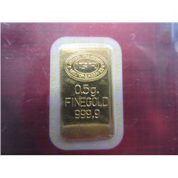 .999 solid gold certified & numbered Investors bar
