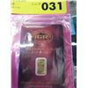 Image 2 : .999 solid gold certified & numbered Investors bar