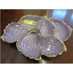 Vintage gold painted glazed dish