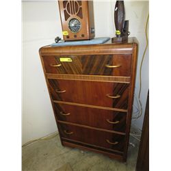Vintage waterfall veneer dresser