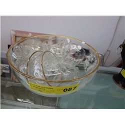 Vintage punch bowl set
