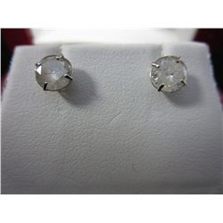 New Diamond solitaire stud earrings