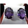 Image 1 : New amethyst solitaire earrings