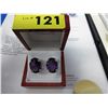 Image 2 : New amethyst solitaire earrings