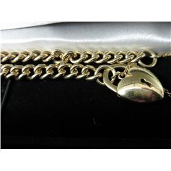 Gold curb link bracelet