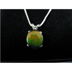 Ammolite oval-shaped pendant