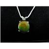 Image 1 : Ammolite oval-shaped pendant