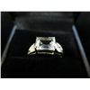 Image 1 : Aquamarine ring, emerald cut stone