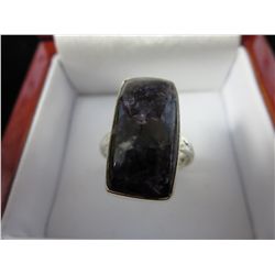 Jasper ring, sterling silver setting