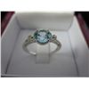 Image 1 : Blue topaz & diamond ring