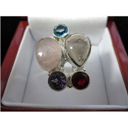 Free-form ring, sterling silver