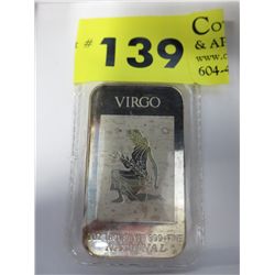 Silver bar, 1 Troy oz., 0.999 silver