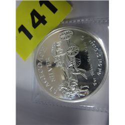 Stagecoach design silver coin